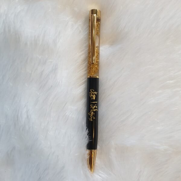 Black Pen - Golden Flakes– Metallic Perfect for Gifting