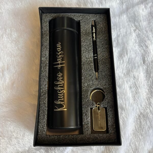 Gift Box 3-Item - Temperature Bottle, Pen, Key Chain