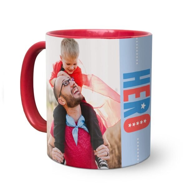 Inspirational Quote Red Mug with Photo Print | Start Your Day with Motivation